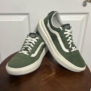 Vans Green and White Athletic Shoes